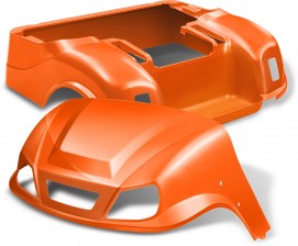EZ-GO TXT Doubletake Titan Golf Cart Body Orange